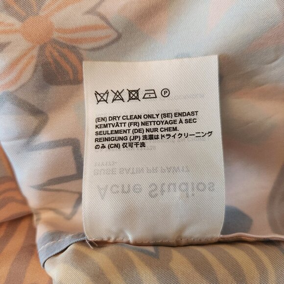 Acne Studios Retro Floral Print Satin Shirt – M (EU 38) - Picture 12 of 14